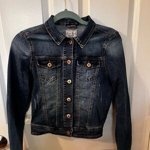 Love Tree Dark Blue Jean Jacket